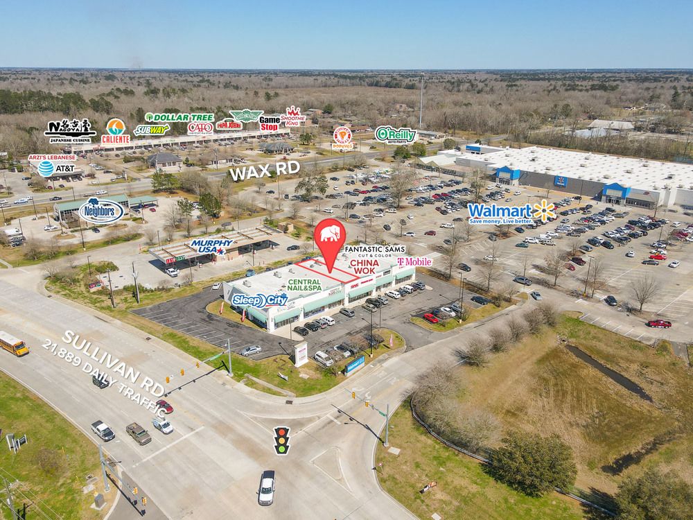 Retail Suite Adjacent to Walmart in Central: 10218 Sullivan Rd, Baton Rouge, LA 70818